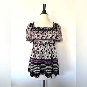 Y2K Anna sui top vintage sz 0